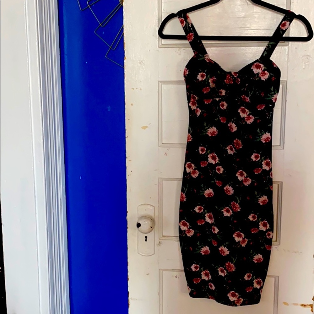 Black floral dress